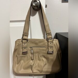 Tyler Rodan Beige Shoulder Bag with multiple Pockets